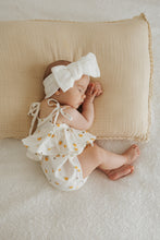 Load image into Gallery viewer, Lemon Bee Shoulder Tie Romper