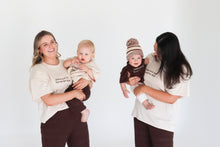 Load image into Gallery viewer, Ladies 'Favourite Days' Tee (Vanilla Latte) and Knit Pants (Espresso) Bundle