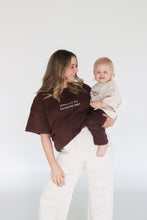 Load image into Gallery viewer, Ladies 'Favourite Days' Tee (Espresso) and Knit Pants (Vanilla Latte) Bundle