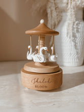 Load image into Gallery viewer, Heirloom Wooden Musical Carousel - Goose or Swan