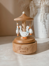Load image into Gallery viewer, Heirloom Wooden Musical Carousel - Goose or Swan
