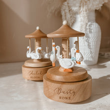 Load image into Gallery viewer, Heirloom Wooden Musical Carousel - Goose or Swan