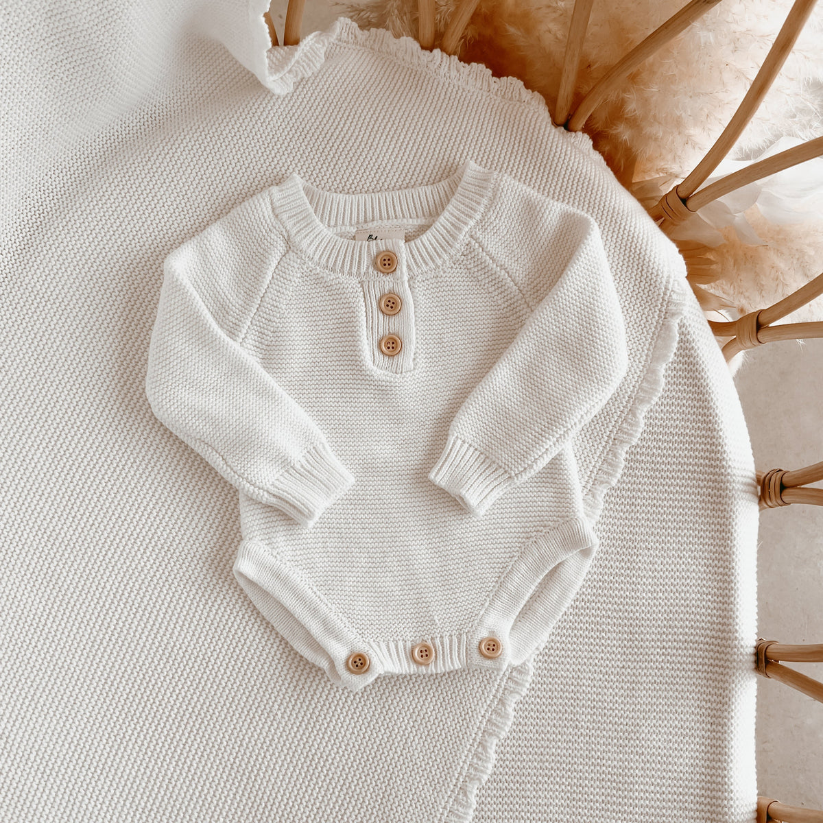 Milk Long Sleeve Knit Romper – Blossom and Pear