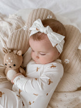 Load image into Gallery viewer, Long Sleeve Bamboo Growsuit & Topknot Bundle - Honey Bee