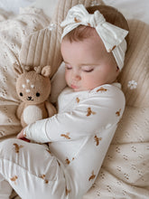 Load image into Gallery viewer, Long Sleeve Bamboo Growsuit & Topknot Bundle - Honey Bee