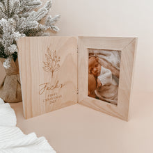 Load image into Gallery viewer, 'First Christmas 2025' Personalised Wooden Photo Frame