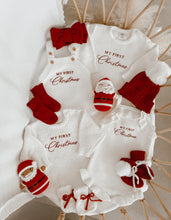 Load image into Gallery viewer, 'My First Christmas' Long Sleeve Frill Leg Romper