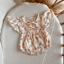 Load image into Gallery viewer, Strawberry Sundae Flutter Sleeve Romper