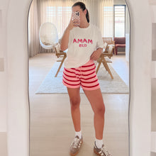 Load image into Gallery viewer, 'Mama Club' Tee and Knit Shorts Bundle - White & Red