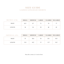 Load image into Gallery viewer, Ladies Cocoa Gingham Shorts