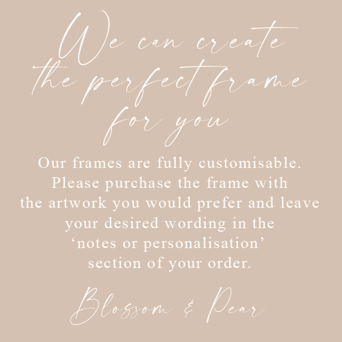 Personalised Baby Wooden Photo Frame - PRE ORDER - Est. Dispatch Mid-August