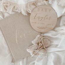 Load image into Gallery viewer, Custom Wooden Pregnancy Announcement Plaque - 15cm