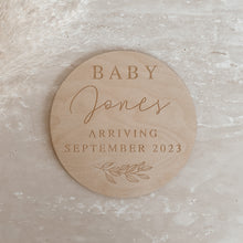 Load image into Gallery viewer, Custom Wooden Pregnancy Announcement Plaque - 15cm