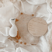 Load image into Gallery viewer, Custom Etched Wooden Name Plaque + Birth Details - 15cm