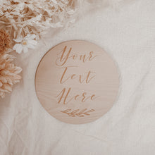 Load image into Gallery viewer, Custom Etched Wooden Milestone Plaques