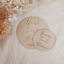Load image into Gallery viewer, Custom Etched Wooden Milestone Plaques