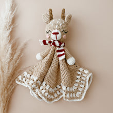 Load image into Gallery viewer, Reindeer Crochet Lovey Comforter