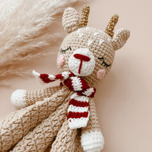 Load image into Gallery viewer, Reindeer Crochet Lovey Comforter