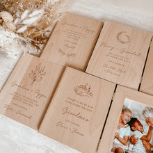 Load image into Gallery viewer, Grandparent 'Moon & Back' Quote Personalised Wooden Photo Frame