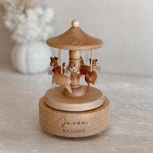 Load image into Gallery viewer, Heirloom Wooden Musical Carousel
