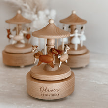 Load image into Gallery viewer, Heirloom Wooden Musical Carousel - Horse