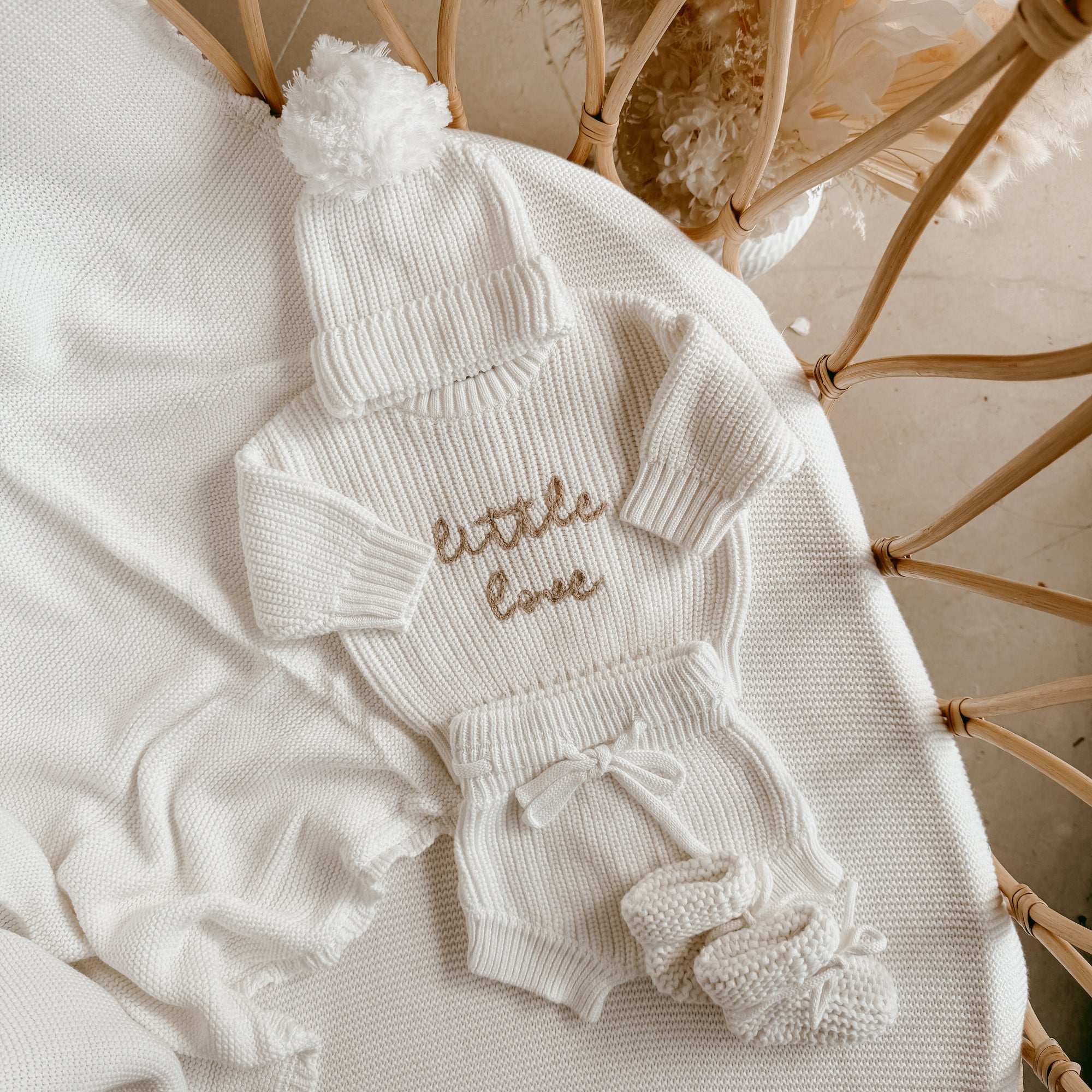 'Little Love' Mini Knit Sweater - Milk
