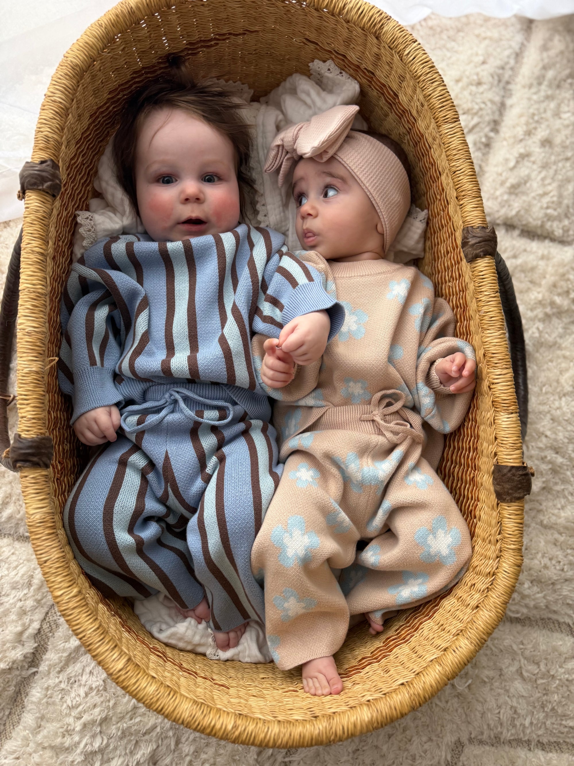 Mocha Blue Daisy Romper