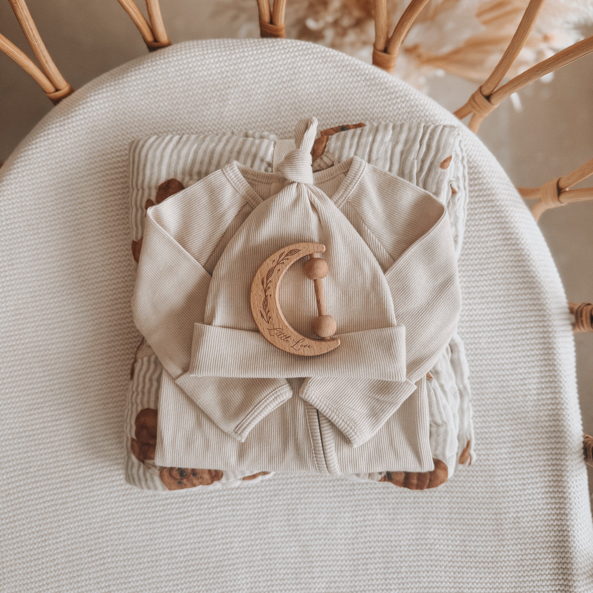 Vanilla Bean Baby Gift Bundle - Rattle