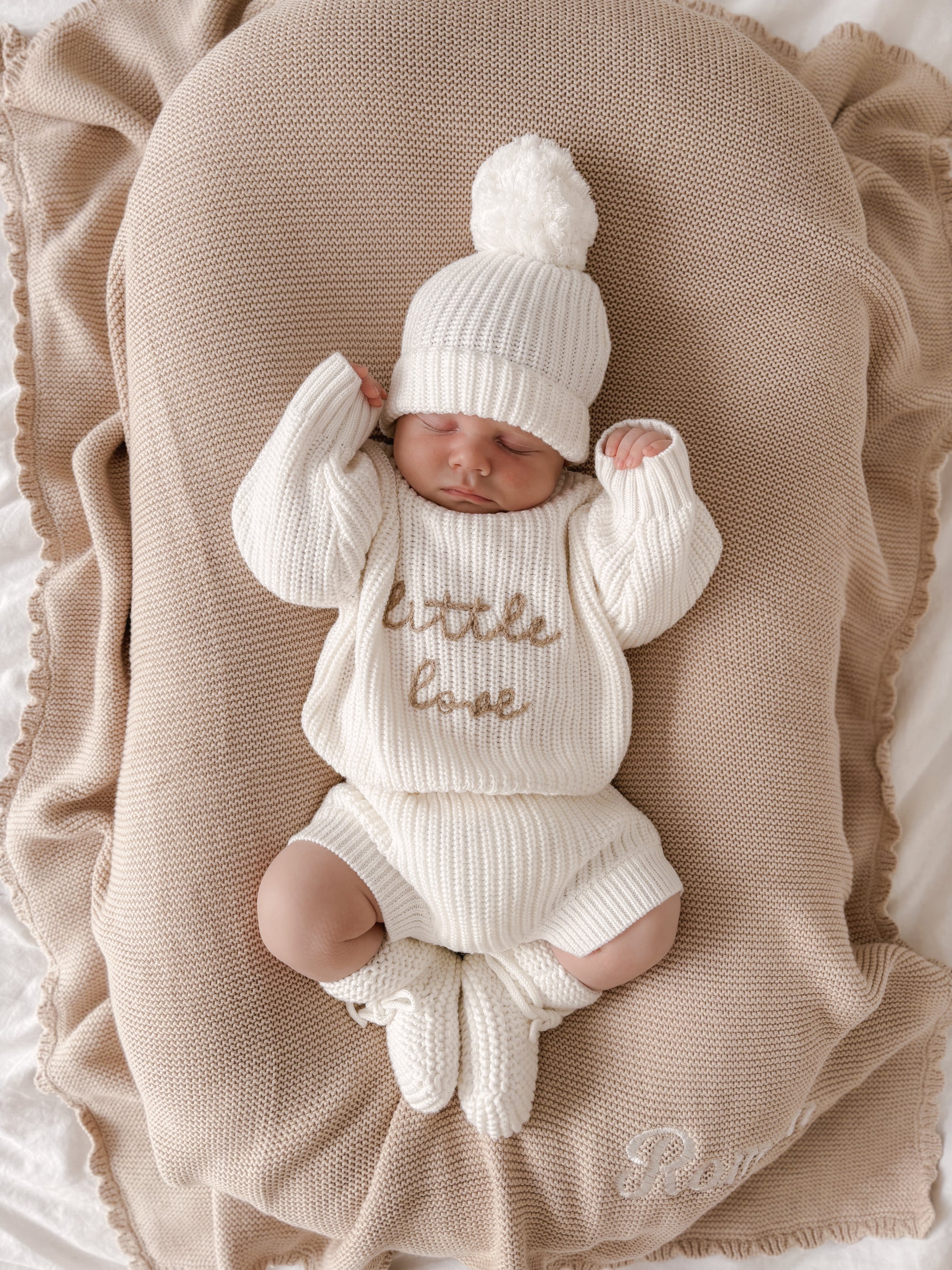 'Little Love' Mini Knit Sweater - Milk