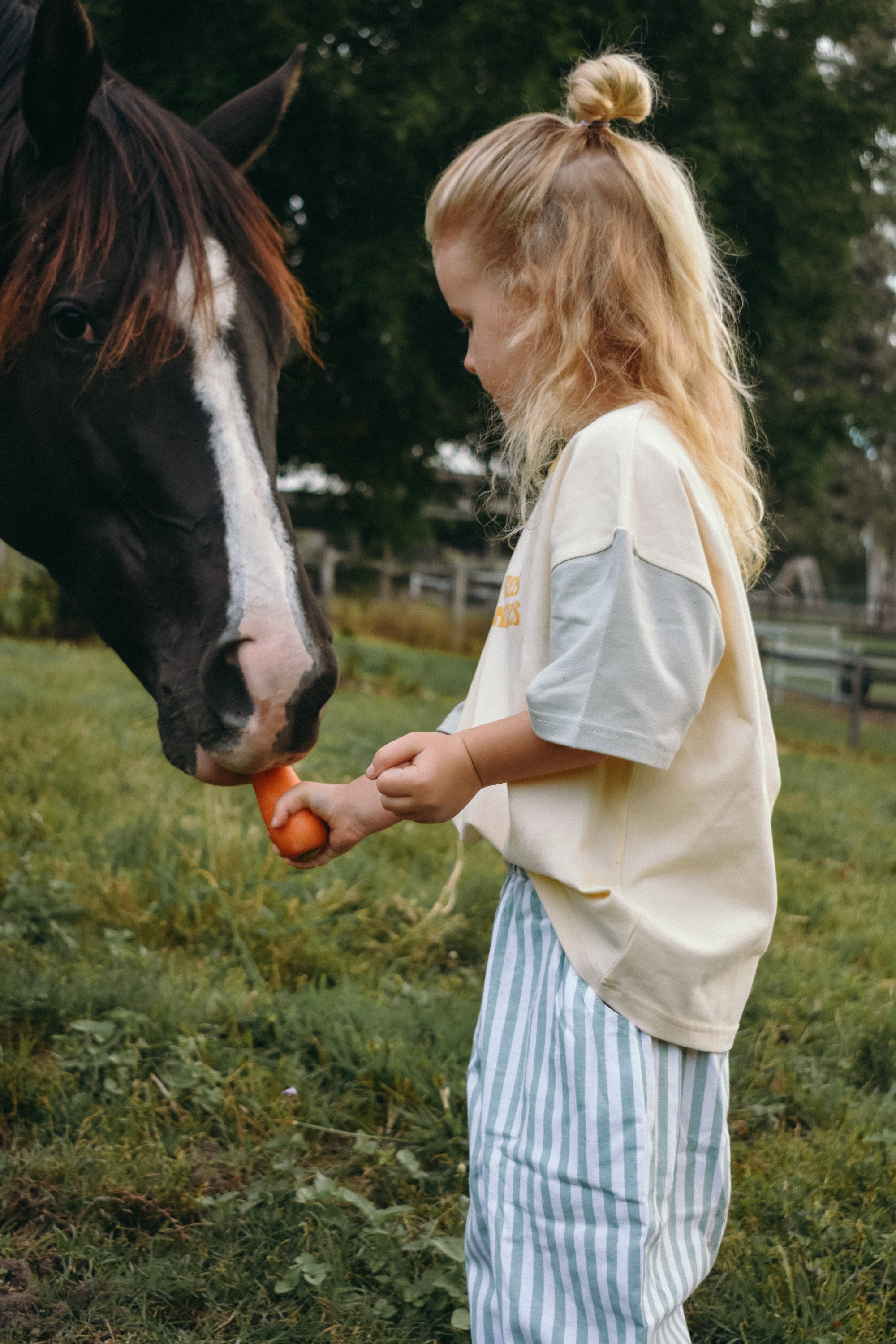 Kids Sage Stripe Pants