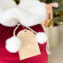 Load image into Gallery viewer, Personalised Holiday Santa Sack (New) - Burgundy - PRE ORDER - Est. Dispatch Mid November