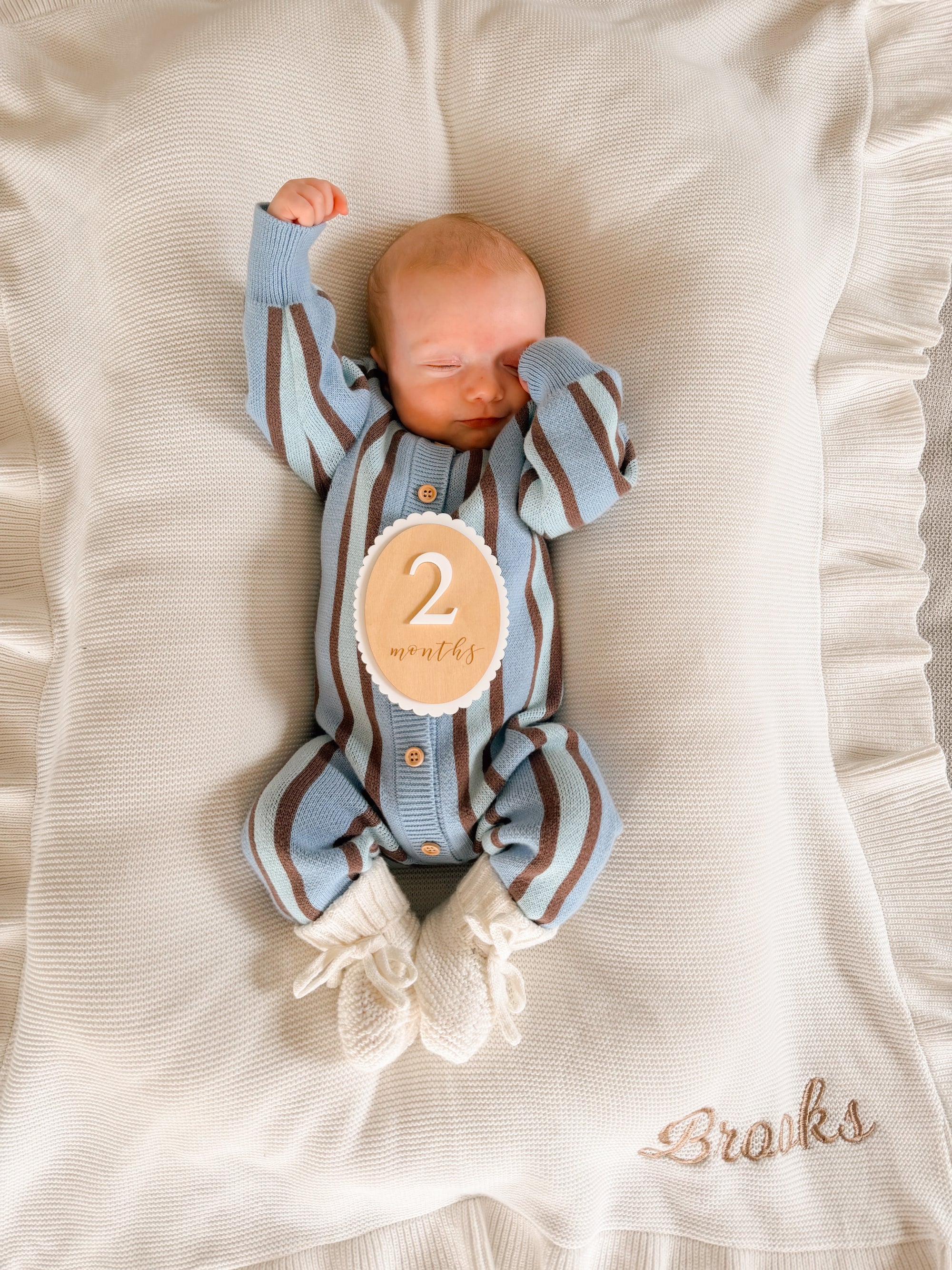 Mist Stripe Knit Romper