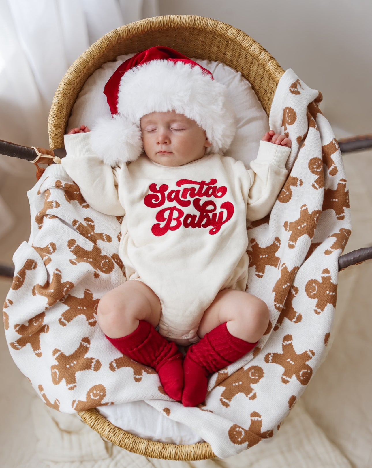 Vintage 'Santa Baby' Long Sleeve Bubble Romper*