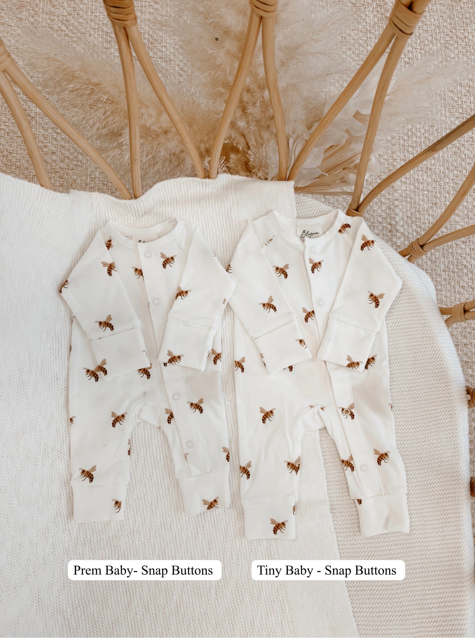 Cotton Growsuit - Honey Bee