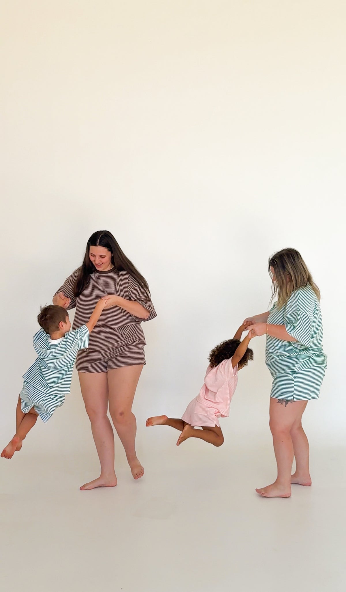 Kids Stripe Terry Set - Blush