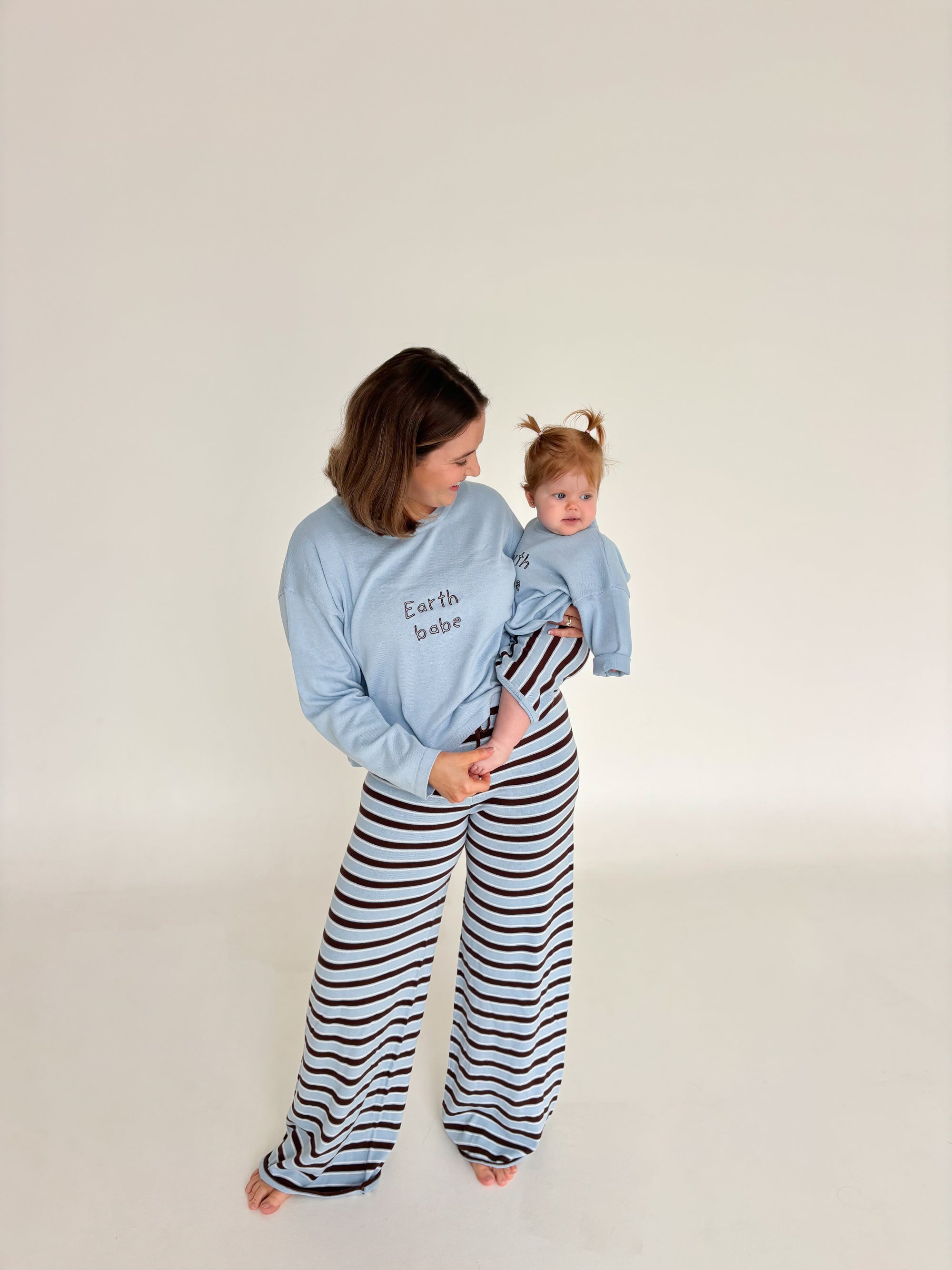 Ladies Mocha Blue Lounge Pants