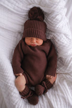 Load image into Gallery viewer, Long Sleeve Knit Romper - Espresso