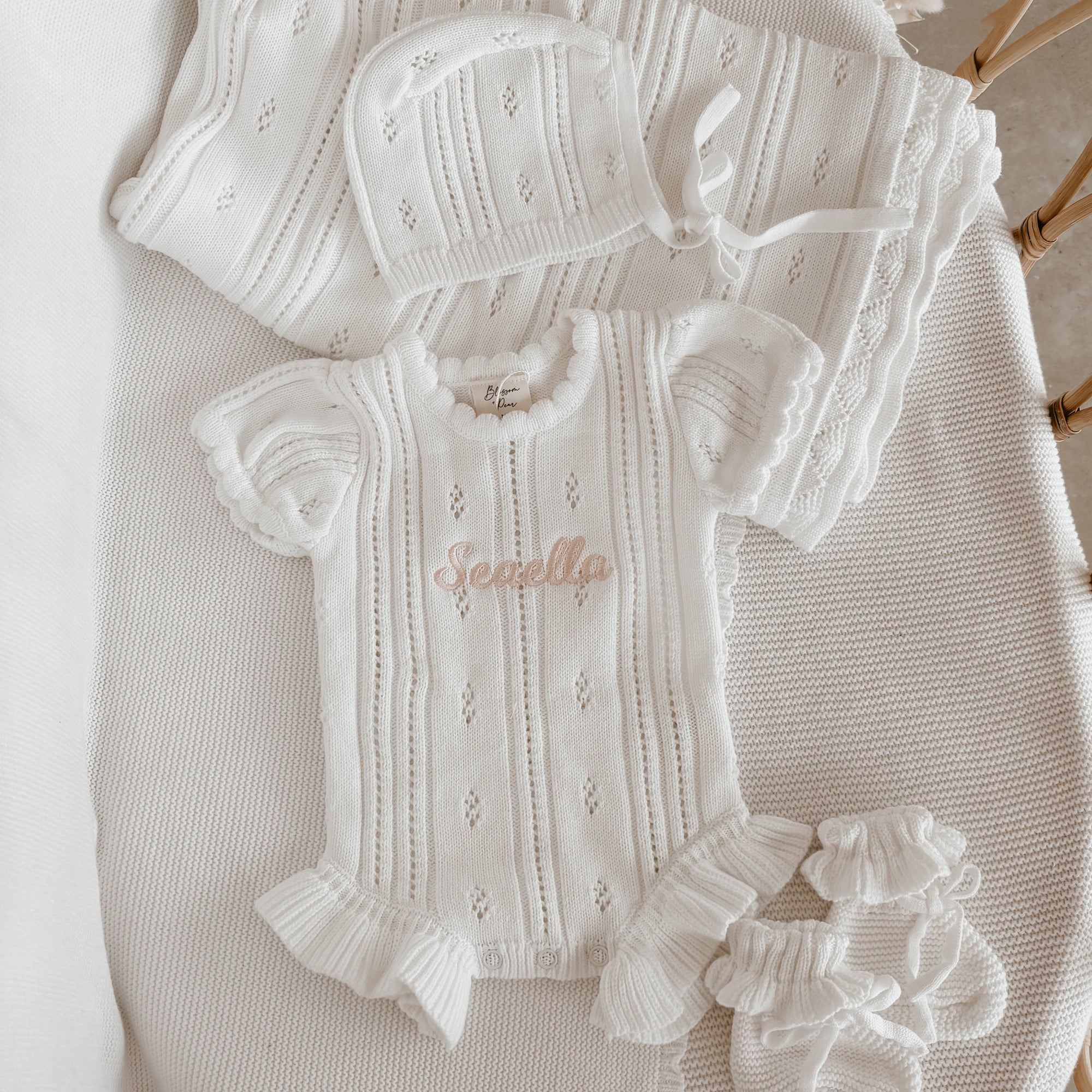 Margot Knit Romper - Milk