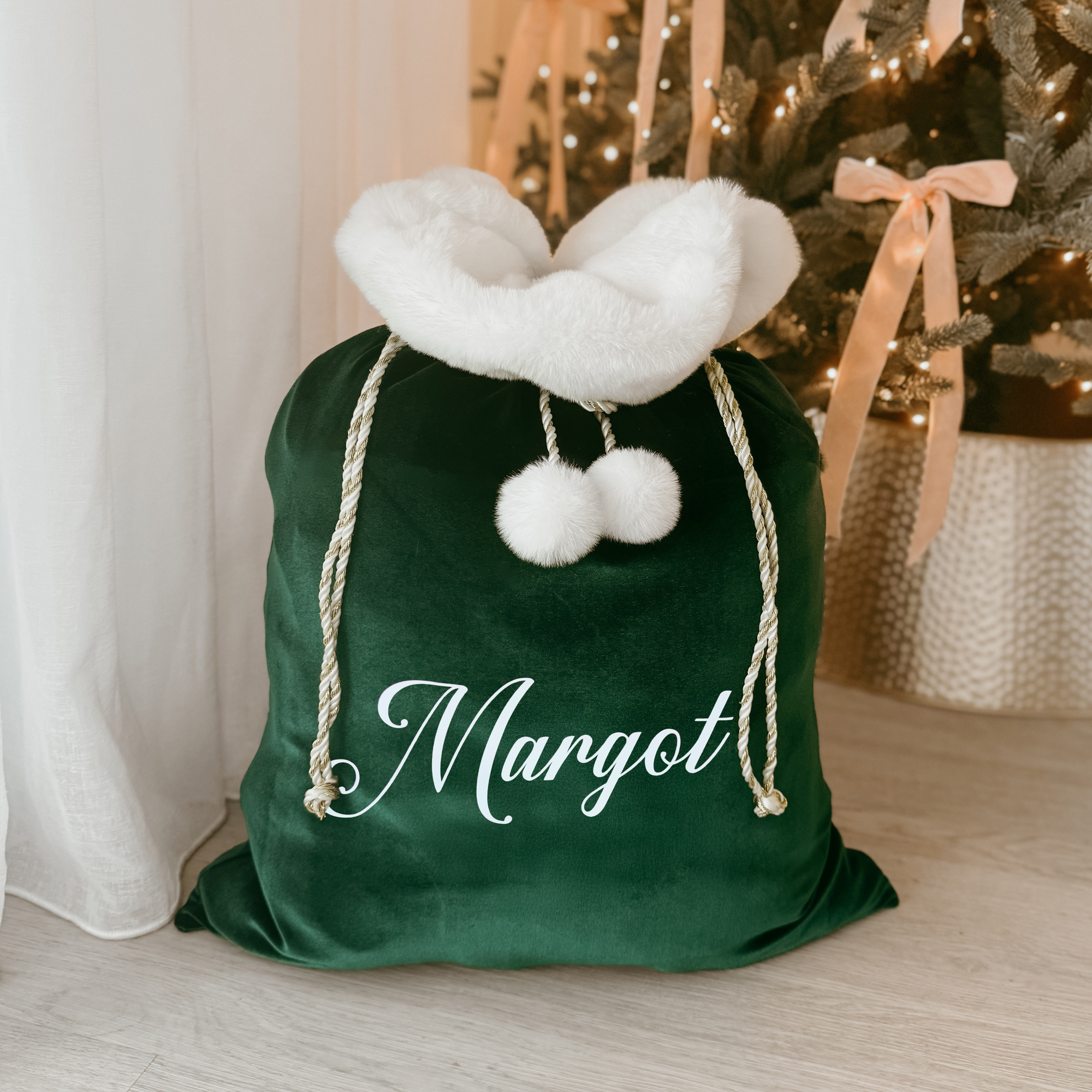 Personalised Holiday Santa Sack - Emerald - PRE ORDER - Est. Dispatch Early October