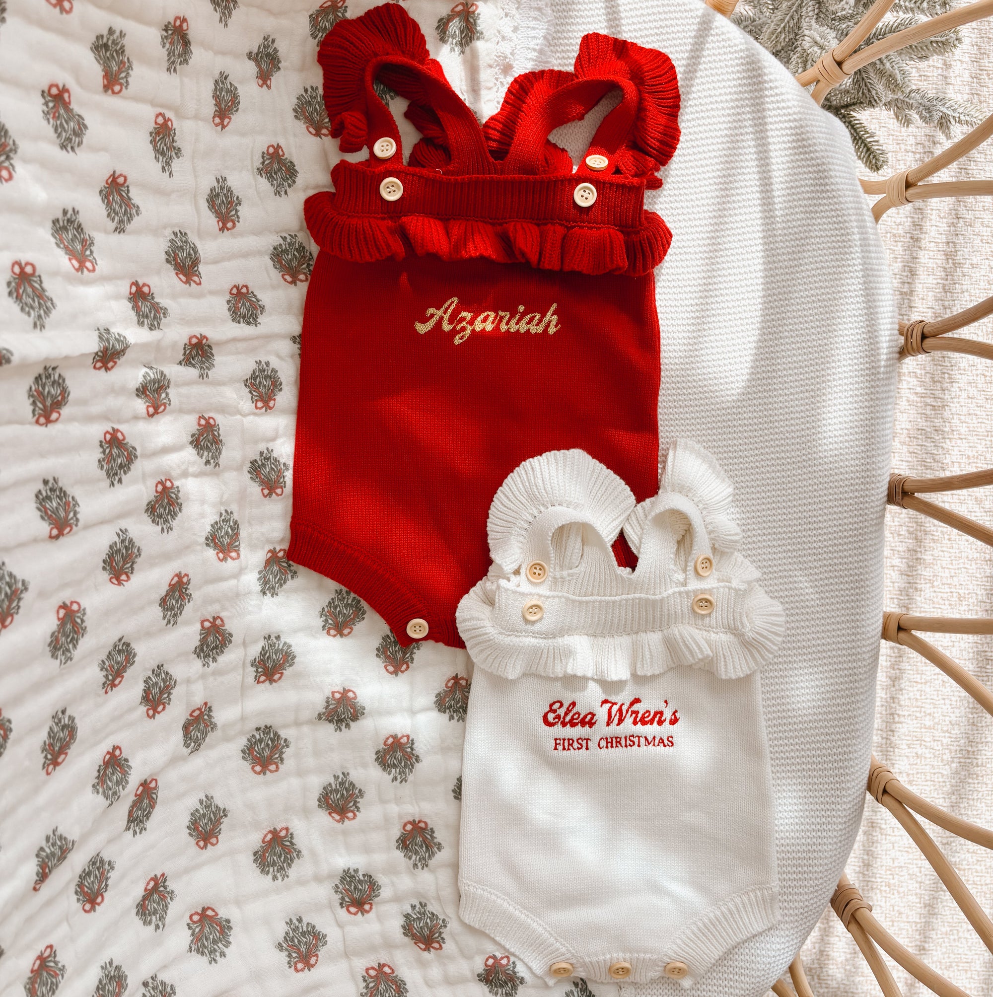 Singlet Frill Knit Romper