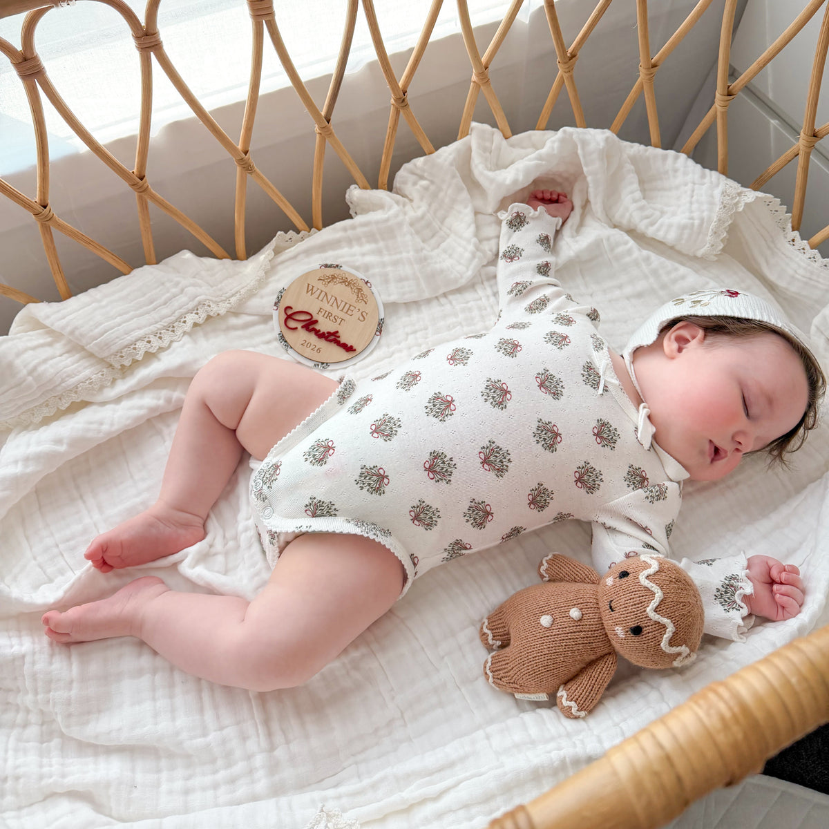 Pointelle Long Sleeve Romper