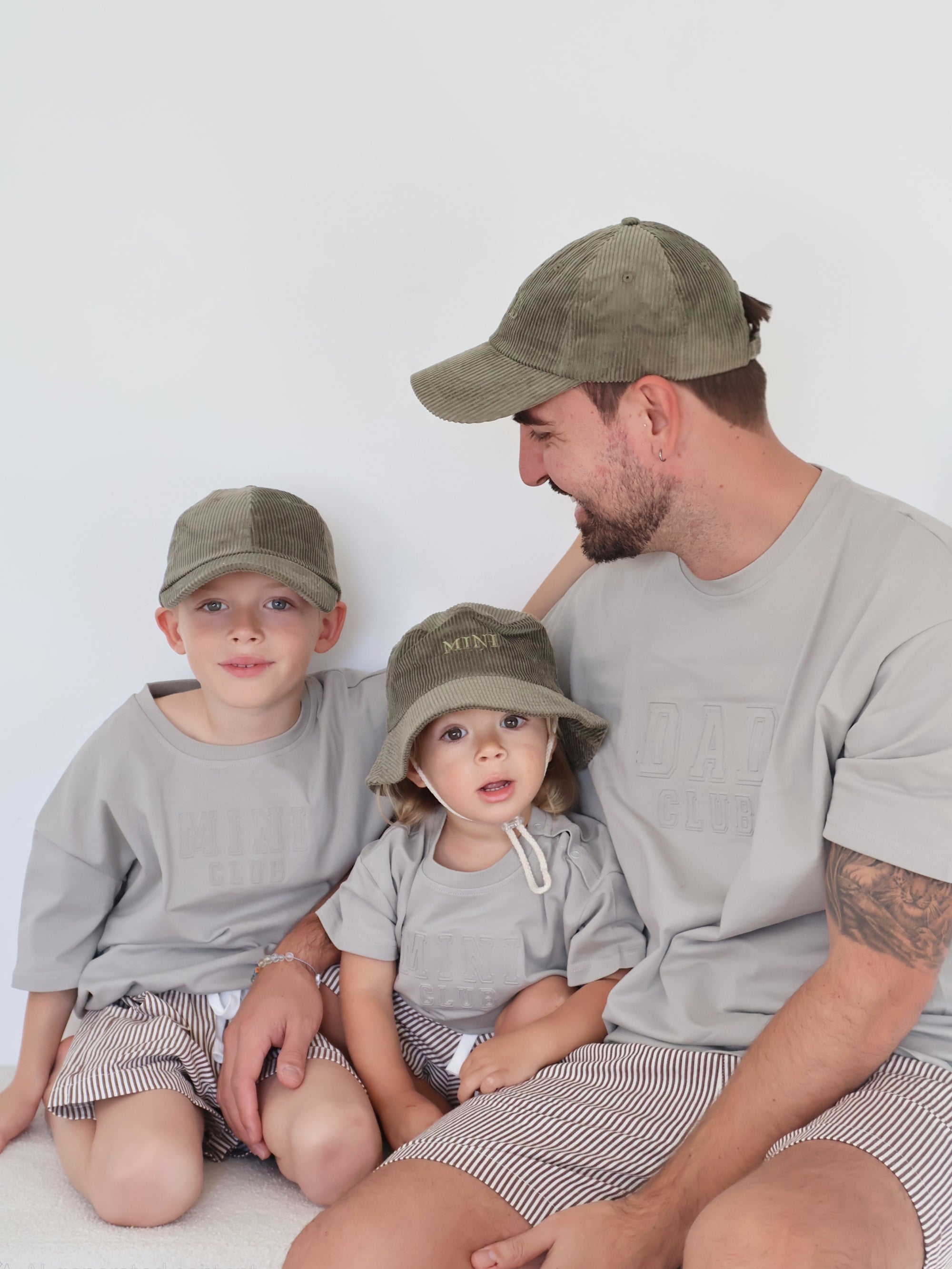 'Mini' Corduroy Bucket Hat - Moss