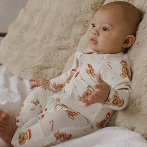 Long Sleeve Bamboo Growsuit - Theodore Bear - PRE ORDER DISPATCH OCTOBER