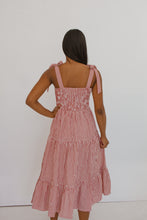 Load image into Gallery viewer, Ladies Candy Stripe Dress - Red