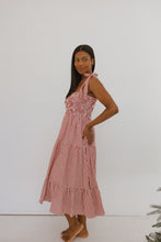 Load image into Gallery viewer, Ladies Candy Stripe Dress - Red