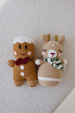 Load image into Gallery viewer, Christmas Reindeer Crochet Rattle