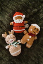 Load image into Gallery viewer, Christmas Reindeer Crochet Rattle
