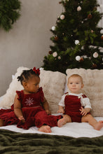 Load image into Gallery viewer, Corduroy Christmas Overalls - Burgundy