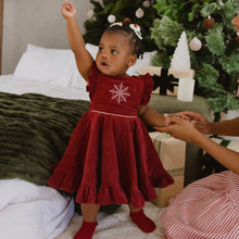 Load image into Gallery viewer, Corduroy Christmas Dress - Burgundy