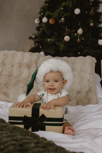 Short Sleeve Bamboo Growsuit - Christmas Trees